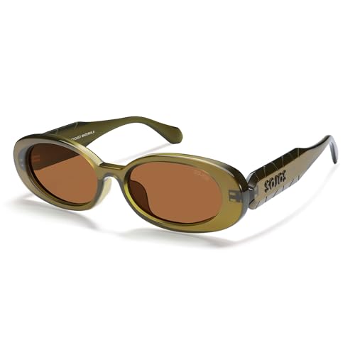 Image of SOJOS Ocean Collection Retro Oval Polarized Sunglasses Kids SUNLIGHT S