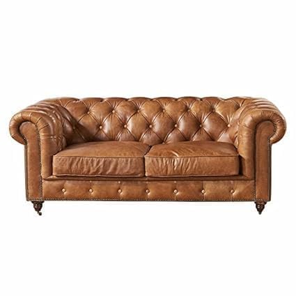 Image of Modern Classic Chesterfield 5 Seater Sofa Set, Premium Brown Leatherette Couch with Button Tufting for Living Room and Office, 3+2 Configuration