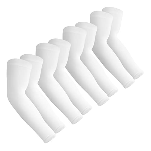 Aegend 4 Pair Sun Protection Cooling Arm Sleeves Compression - Tattoo Cover up - Sun Sleeves for Men Women Youth