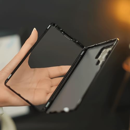 Image of MILLION CASES Back Cover Case for Samsung Galaxy S24 Ultra Shockproof Protective Aluminium Frame Leather Case for Men & Boys(Black)