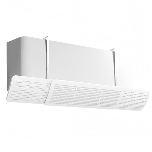 Deflector de aire acondicionado universal para aire acondicionado frío/caliente, para casa/oficina, ancianos, bebés, mujeres embarazadas, aire acondicionado, blanco, ajustable, parabrisas (B)