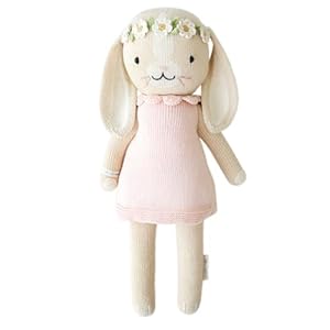 cuddle kind Hannah The Bunny Blush Little 13 Hand Knit Doll–1 Doll 10 Meals Fair Trade Heirloom Quality Handcrafted in Peru 100 Cotton Yarn