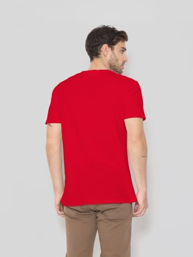 Image of MerchX Christmas Vibes Unisex T-Shirt |Festive Holiday Graphic Tee|Red|Small