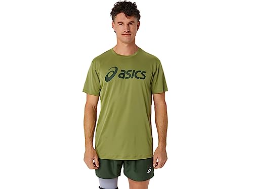 asics(アシックス) ランニングウェアRUNNINロゴプリント半袖シャツ 2011C274メンズ