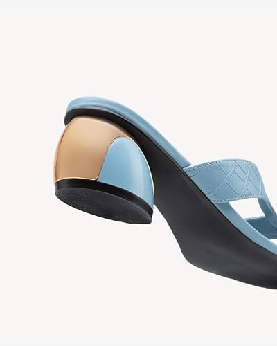 Women's Wide Width Heeled Mules - Round Toe Open-Toe Sandals for Wide Feet, Comfortable Slip-On Dressy Shoes4