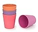 bobo&boo Big Kid-Sized (16oz) Eco Friendly Bamboo Cups for Adults & Kids | 4 Set | Durable Bamboo Dinnerware Set for Home, Picnic & Party Time – BPA Free – Dishwasher Safe - SUNSET