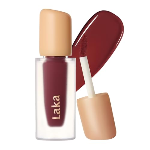 Image of Laka Fruity Glam Tint | Glowing Korean Lip Tint with Hydrating Lightweight Texture | Buildable Color, Non-Sticky High Shine Gloss | K-Beauty Korean Makeup | #190 Bloody, 0.15oz