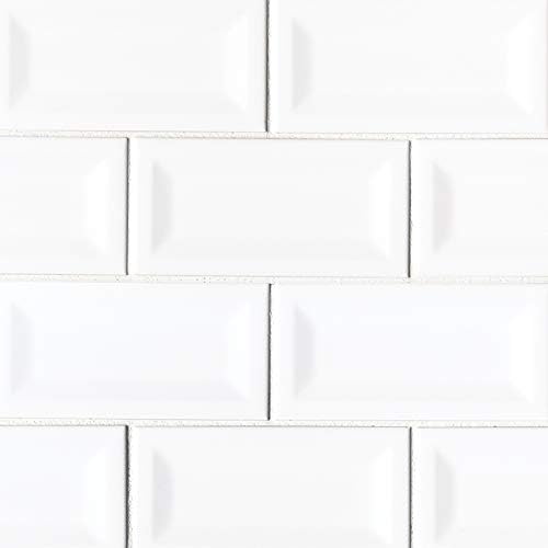 3x6 White Glossy Ceramic Subway Tile Wall Backsplash Made In Usa Amazon Com