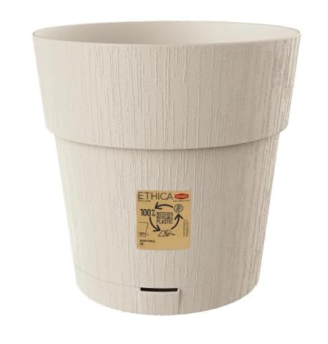 Stefanplast Macetero ético Ø20 Yeso C/RIS Agua 68050, como se Muestra en la Imagen, Come da Foto