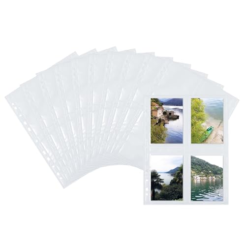 HERMA 7583 Fotohüllen für Ordner, 10 Stück, 9x13 cm, 4 Fächer...