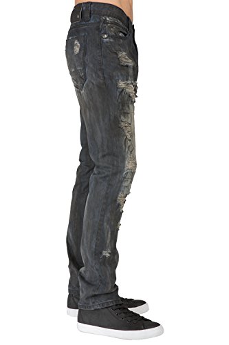 Level 7 Men's Slim Straight Mended Premium Denim Jeans2