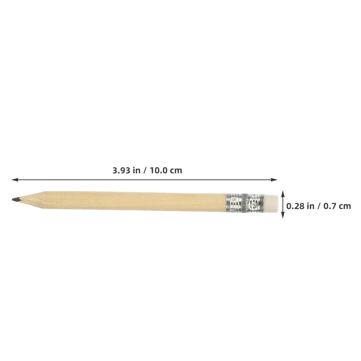 Crayons Courts en Bois Naturel 10 Cm avec Gomme, Mini Crayons de Golf Ronds 200 Pièces, Accessoire Golf Portable pour Score et Usage Scolaire ou Bureau