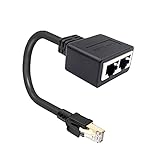 conectores splitter NOTA: cuando un puerto está conectado a la red, otro dispositivo de puerto debe ser desconectado al paquete incluye:1 x Splitter Características:1. Con núcleo chapado en oro para garantizar la transmisión de señales. 2. Dos cables de red se pueden conectar a un cable más largo a través de este divisor. 3. La placa PCB de 78 mm fue integrada circuito de conducción para evitar daños al conductor. 4. Puede proteger la interferencia de señal electromagnética externa para evitar daños a la señal de Internet.