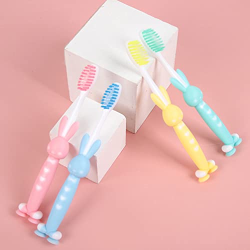 Balacoo Escovas De Dentes Para Crianças 4 Peças Coelho Desenhos Animados Cerdas Macias Escovas Ergon