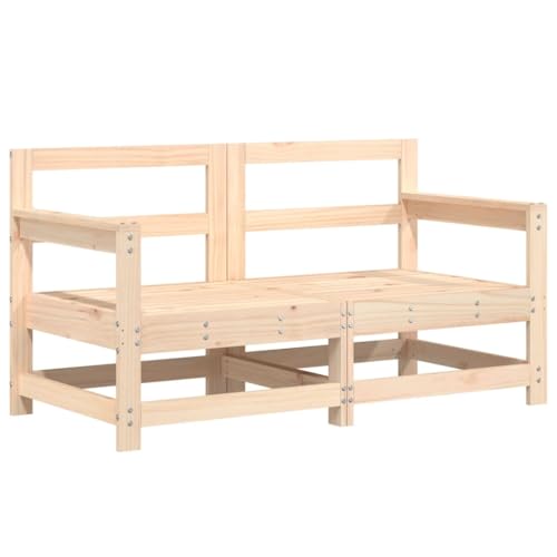 Legno massello di alta qualità: questi divani da giardino sono realizzati in legno di pino non trattato, un materiale naturale resistente. Le venature distintive e i rami naturali conferiscono al vostro esterno un aspetto rustico e autentico per piacevoli ore all'aperto.