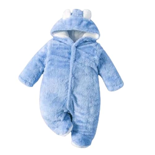 BABYZONE Fleece Footed Snowsuit Newborn Hooded Rompers Long Sleeve Onesies ...