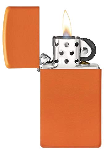 Zippo Slim Naranja Mate Encendedor de Bolsillo miniatura 3