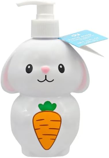10 oz Liquid Hand Soap Pump Spring Easter Bunny Dispenser Decor Decorative Soap Bottle for Kitchen & Bathroom