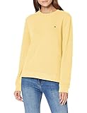 tommy jeans collegiate capsule t-shirt in orange Nicht zutreffend Tommy Hilfiger Damen Crew Neck Sweatshirt T-Shirt, Gelb (Sunray Zfb), 34 (Herstellergröße: Small)