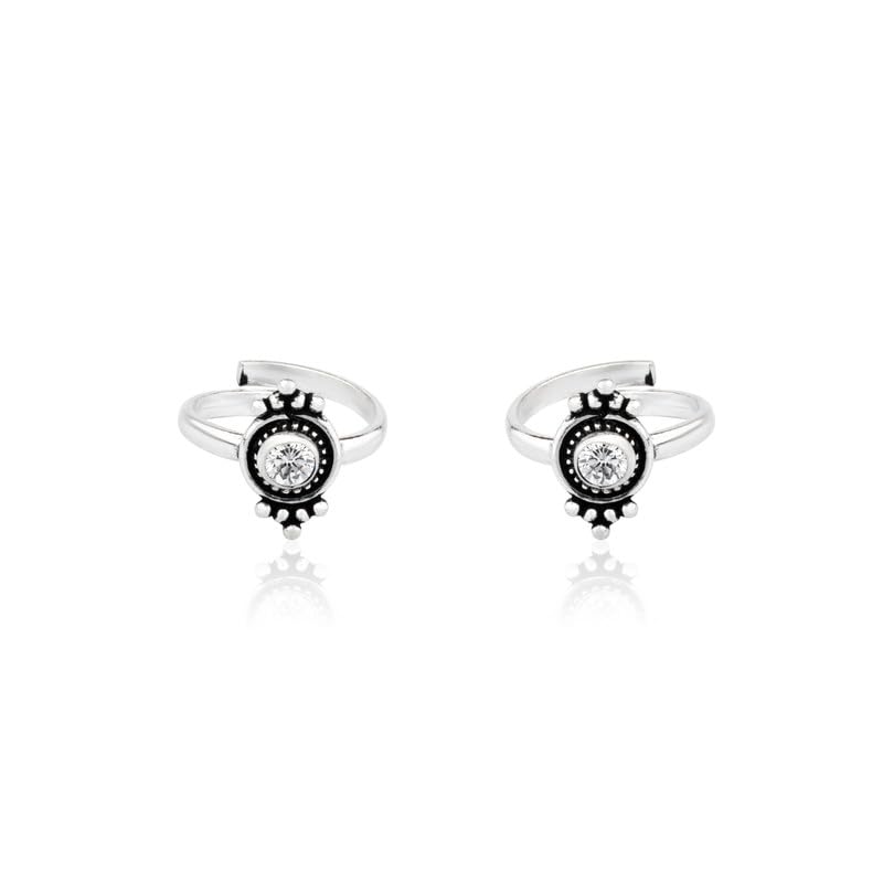 925 Silver Crystal Toe Ring - Glamorous & Sparkling | Gift for Every Occassion | With Certificate of Authenticity and 925 Stamp | 6 Month Warranty-image-11