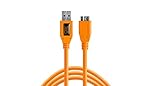 Tether Tools CU5454 USB 3.0 SuperSpeed Micro-B Cable, 15 feet, High-Visibility Orange
