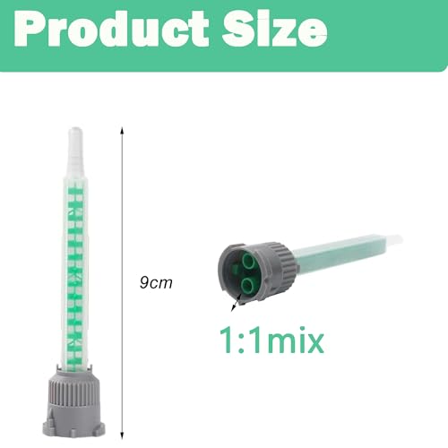 25 Stück Statikmischer Mischdüse für 2k Kleber,Green Ab Glue Mischrohr Statischer Mund,Epoxidharz Kleber Mischdüse,2k kleber,Mischerdüsen,Statikmischdüse für 2K AB-Klebestiftpistole