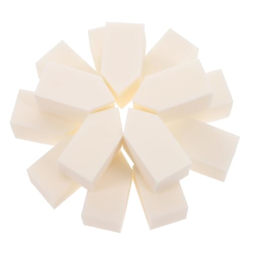 WEKADRIN 50個 使い捨てメイクパフ 米白色 ラテックス製 粉用ファンデーションスポンジ 柔らかく肌に優しいフェイススポンジ 化粧ムラなく均