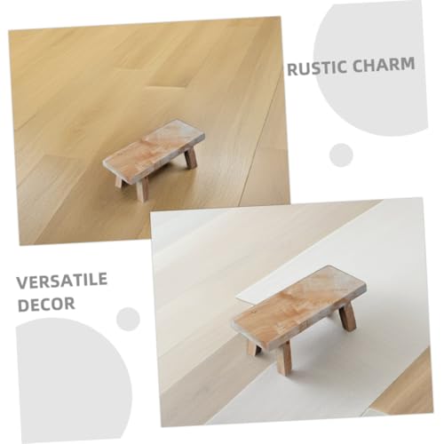 Taburete de Madera Minimalista Versátil y Soporte de Escritorio Natural 8