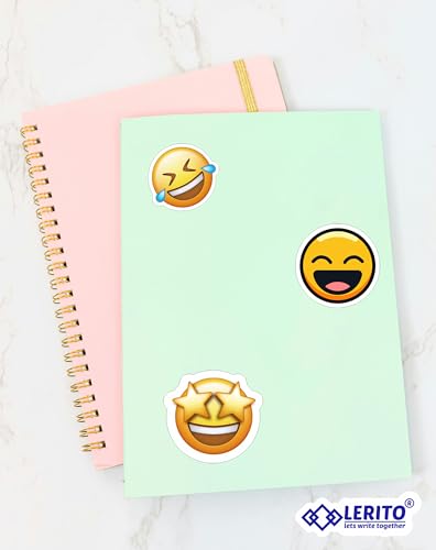 Image of Emoji Stickers for Kids & Teens - Vinyl Decals | Waterproof Stickers for Laptops, Water Bottles, Bikes