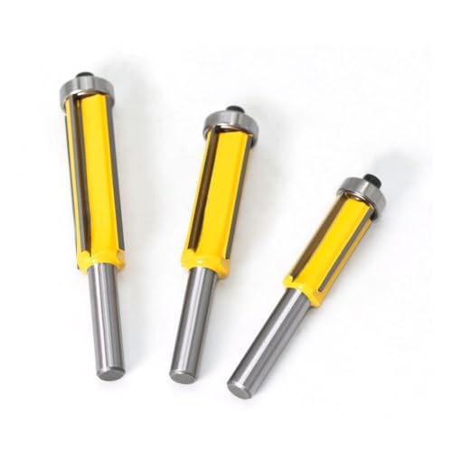 High Efficiency Woodworking 8mm Shank 4 Blade Trimming Cutter Slotting Cutter Milling Cutter Flush Trim Router Bit(8X14X30)