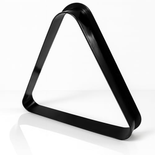DREAMCO SUPPLIES Black Plastic Billiard Pool Ball Triangle Rack Fits 2-1/4 Inch Balls 8-Ball