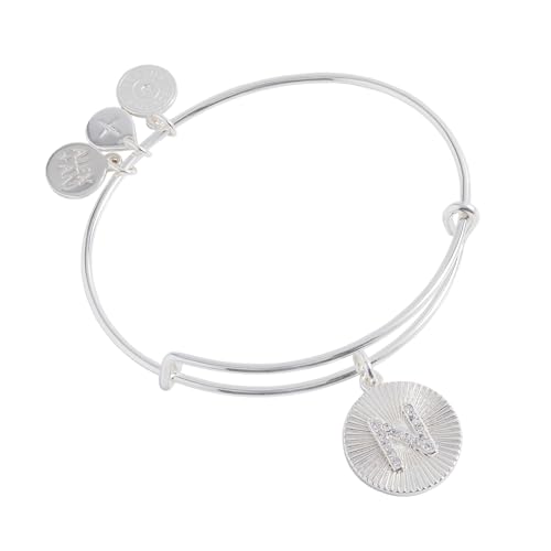 Image of Alex and Ani Initial I Pave Starburst Texture Bangle