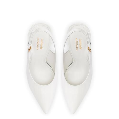 x Altuzarra Pump In White Patent Leather3