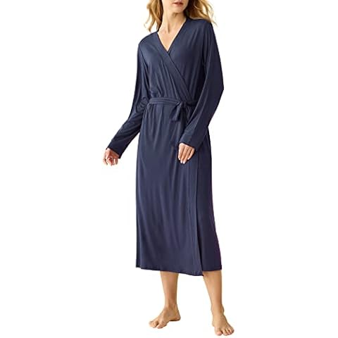 Latuza Women's Navy Viscose Bathrobe Cover