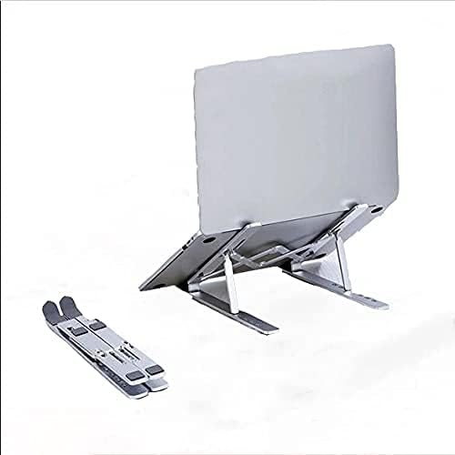 MOCOFO Notebook Computer Bracket Bracket Heat Dissipation Portable Desktop Increase Rack Lifting Folding Aluminum Alloy Suspended Shelf (Aluminum Alloy Silver)