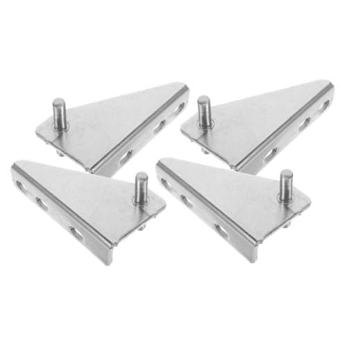TEHAUX 4 piezas Bisagras de Acero Inoxidable para Puerta de Frigorífico Accesorios Recambio Resistente y Compatible para Reparación y Mejora de Congeladores Domésticos y Comerciales