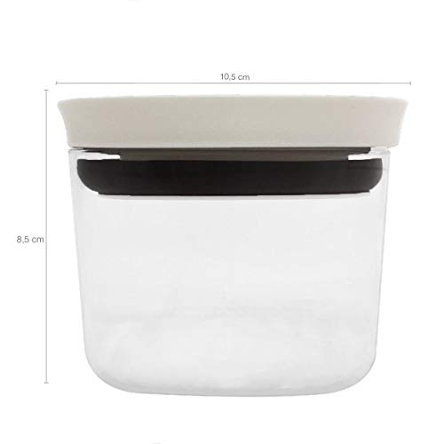 Conjunto Potes Herméticos Para Alimentos Block 450 ml 1000 ml 1500 ml 2000 ml Branco