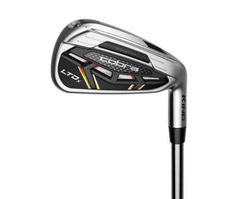 Cobra Golf 2022 LTDX Eisen Set Satin Chrome Gold Fusion (Herren, Rechtshänder, KBS Tour 90, Reg Flex, 5-GW)