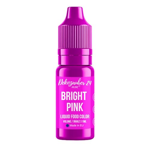 Dekozauber24 Pink food colouring - 11 ml highly concentrated and food-safe liquid rose food colouring for cakes drinks fondant & more - vegan sugar free and taste neutral