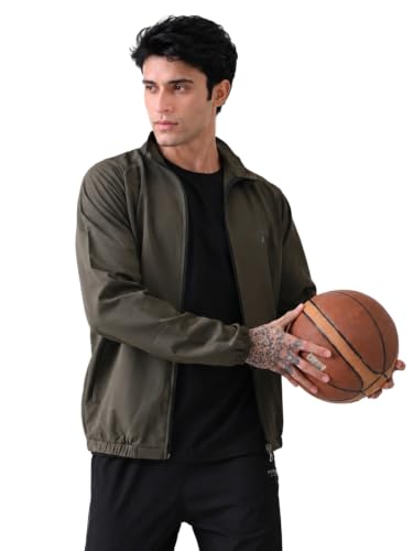 Image of FITINC Men's Sports Jacket | Regular Fit | Full Zip | Zipper Pockets | Jacket for Gym, Running, Cycling & Travel
