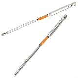 Zilimontt Magnetischer Kreuz-Schraubendreher-Bit, PH2 für Kreuzschlitz, HRC62 gehärtet, 6,35 mm Sechskantschaft (6,35 mm), 65 mm Länge, für elektrische Schraubendreher, Bohrer und (150 mm)