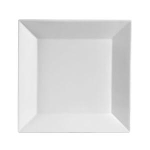 CAC China Porcelain Square Plate, 7-Inch, Super white bright white