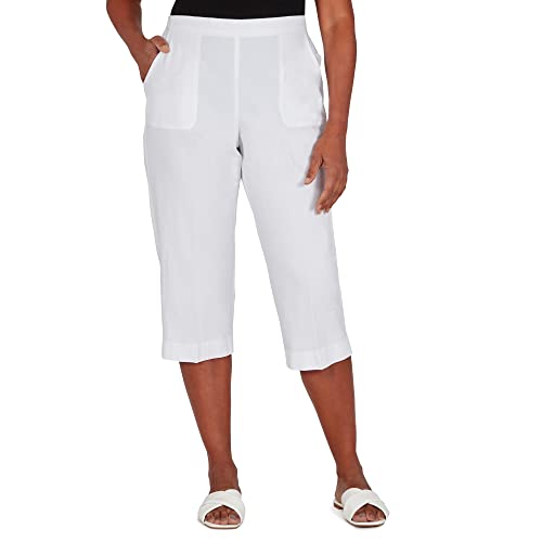 Alfred Dunner Women's Petite Cargo Pocket Capri