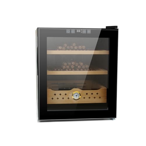 Electric Humidor, 300 Counts Cigar Humidor Cabinet with Heating and Cooling, Electric Cooling Cigar