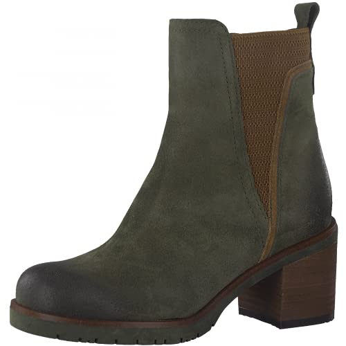 Marco Tozzi Damen 2-2-25489-27 Veloursleder Boot, Khaki Comb, 40 EU