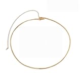 JZYANXBX Cadenas de cuerpo Mujer cadena metálica exagerada cuerpo, accesorio de joyería unisex diseño simple brillante for fiesta en discoteca, aniversario, Navidad(Gold)