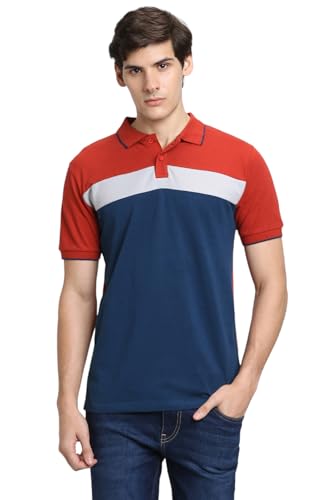 Image of Dennis Lingo Men's Cotton Solid Regular Fit Mandarin Collar Short Sleeve Polo Tshirt