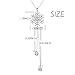 DAOCHONG S925 Sterling Silver Snowflake Long Sweater Chain Statement Snow Necklace Pendant for Women 28 inches
