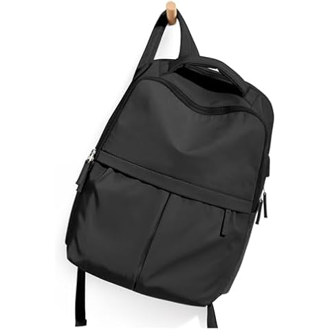 wepadre Black Laptop Backpack For Women Travel Backpack Carry On Flight Approved Personal Item Travel Bag Gym Backpack For Women Aesthetic College Backpack With Laptop Compartment Cover