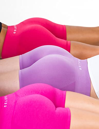 Image of CELER Womens Workout Shorts Seamless Scrunch Butt Gym Shorts High Waisted Yoga Athletic Booty Shorts